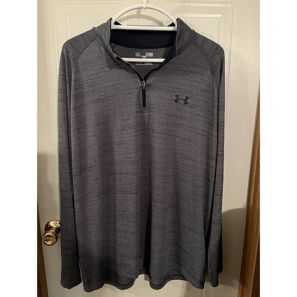 Under Armour Loose HeatGear UA Tech Zip WOMENS XL Heather GREY Lightweight - Picture 3 of 16